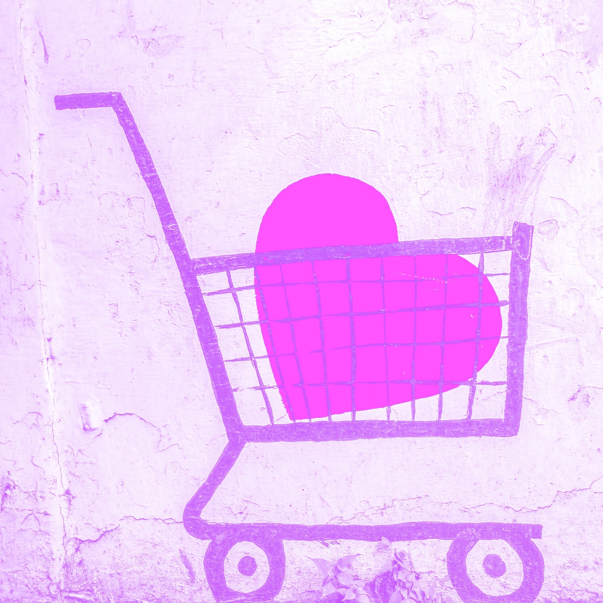credit card and laptop online shopping concept purple toned