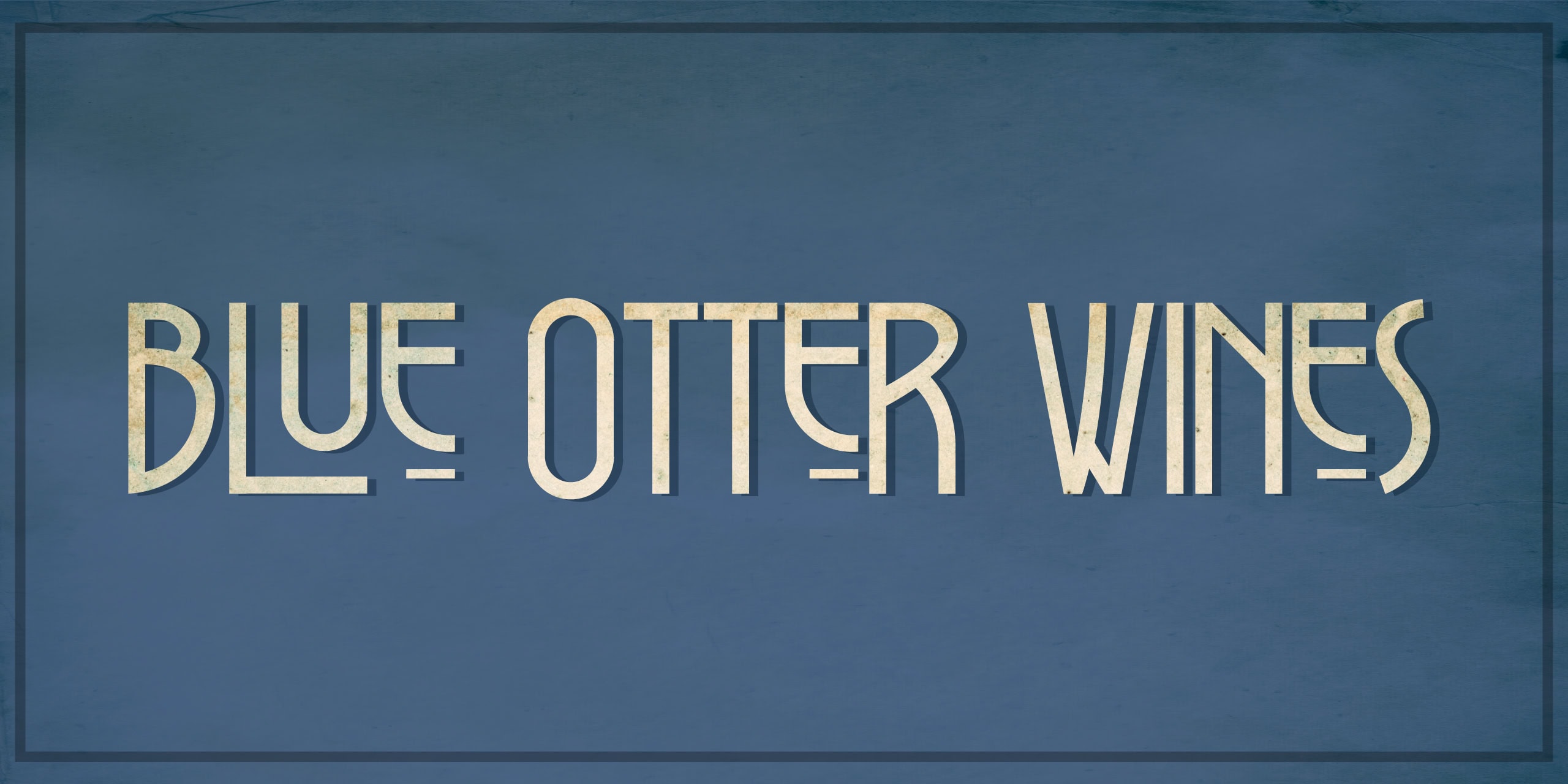 Blue Otter Wines wordmark on a textured background