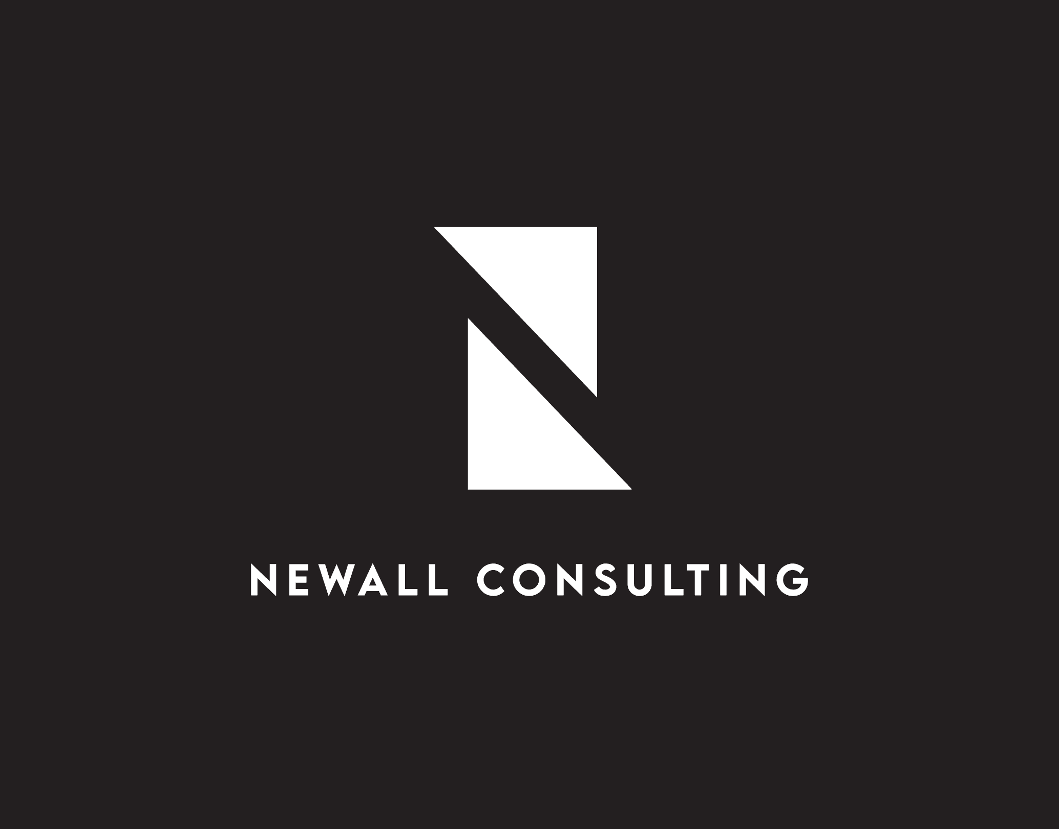 Newall Consulting logo lockup in black and white
