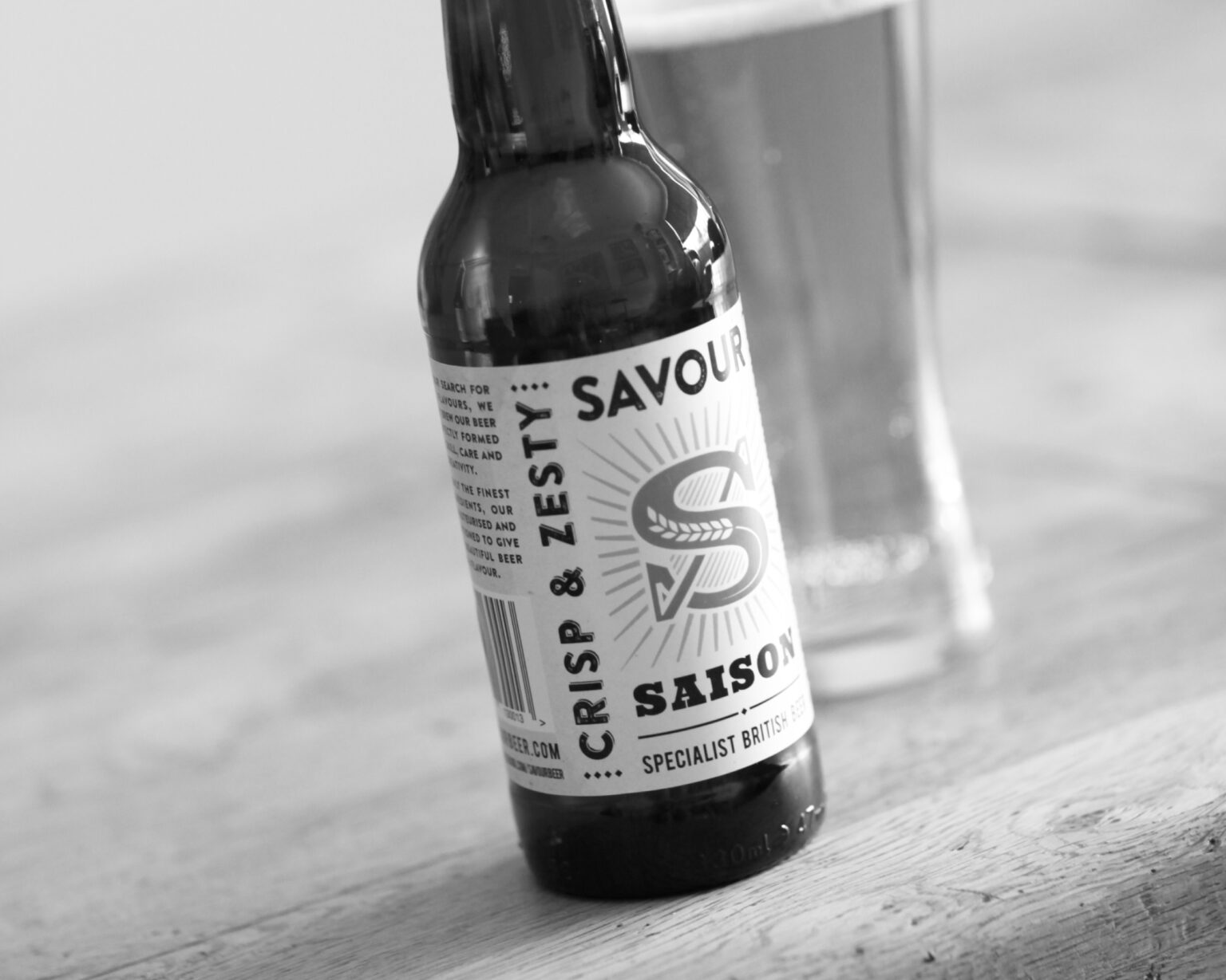 Packaging design services: bottle with beer label