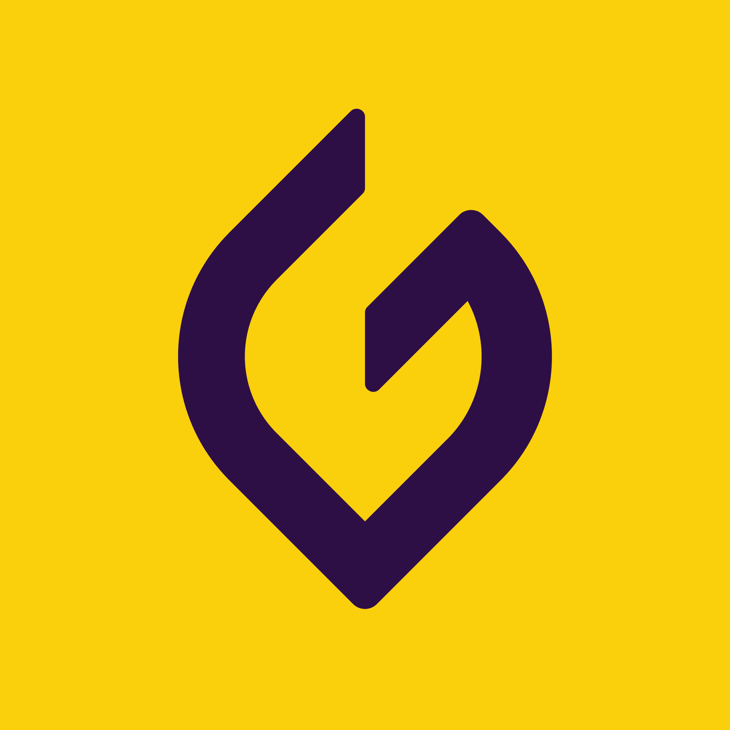 The Gut Health Doctor logo mark in purple on a yellow background